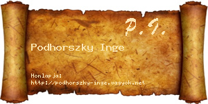 Podhorszky Inge névjegykártya